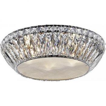 Plafón de diseño Armel Chrome 5 bombillas LED empotrado, diámetro 14 cm, acabado cromado