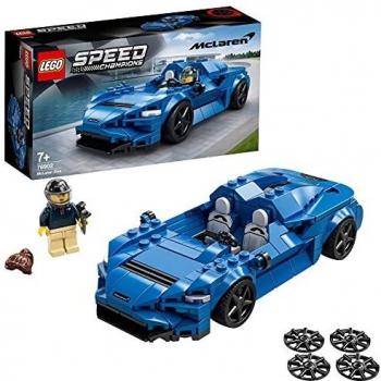 LEGO 76902 Speed Champions McLaren Elva, Coche Deportivo de Juguete para Construir con Mini Figura de Piloto de Carreras