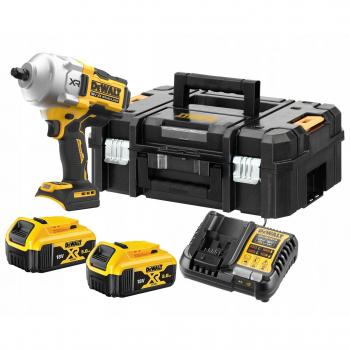 Llave de impacto Dewalt DCF961H2T-QW, 18V, 1626Nm, incluye 2 baterías de 5.0Ah Powerstack, cuadrado exterior de 1/2, sistema TST