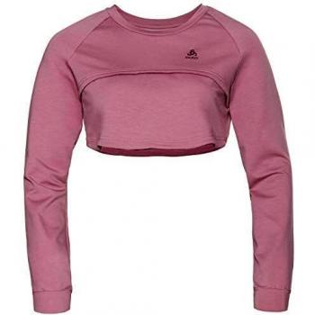 Odlo BL Top Cropped Crew Neck L/s Fancy Marble Camiseta, Lilas, M