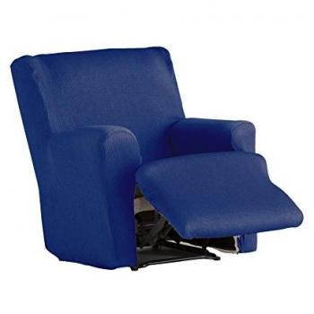 Funda sofá Relax Pies Juntos elástica Ulises, Funda para sillón Eysa ULISES Azul 80 x 100 x 90 cm, EYSA Fundas de sofá ulises pies juntos c/3, Eysa
