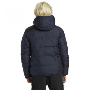 Chaqueta reversible para niño Quiksilver Scaly azul marino con capucha, tamaño junior