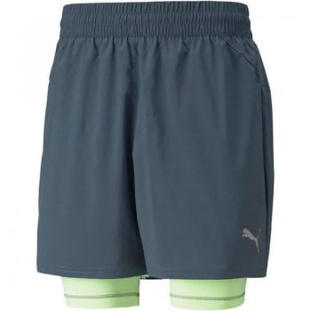 Pantalon Corto Puma Run Graphic 5 2 En 1 para hombre en color verde