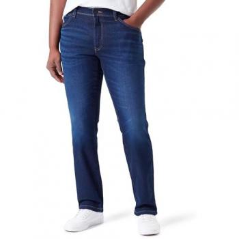 Wrangler Larston Men's Slim Fit Jeans, Dark Blue, 36W/34L