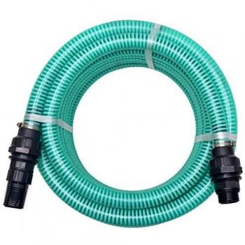 vidaXL Manguera Succión con Conectores Latón 4 m 22 mm Verde Conducto Manguito