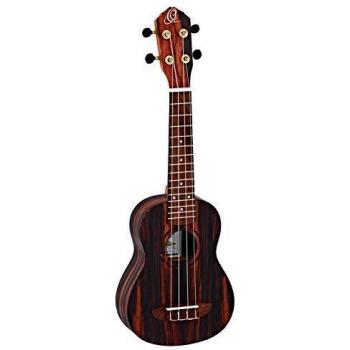 Ortega RUEB-SO Soprano Ukulele - Timber Series Ebony Body with Gigbag