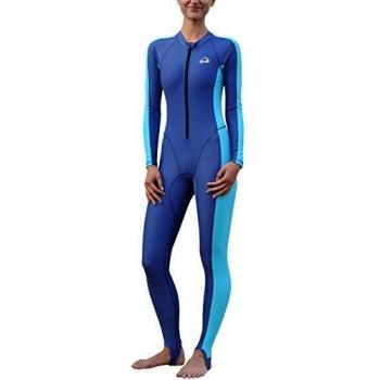 IQ-Company 6671303254-34XXS Traje UV, Mujer, Turquesa/Navy, XXS/34