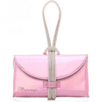 Bolso de mano multiposición Mariamare con detalle de asa en glitter
