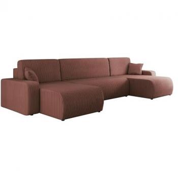 Sofá rinconero Shelton 103, con función de descanso y caja de ropa de cama, dimensiones 312x145x82cm
