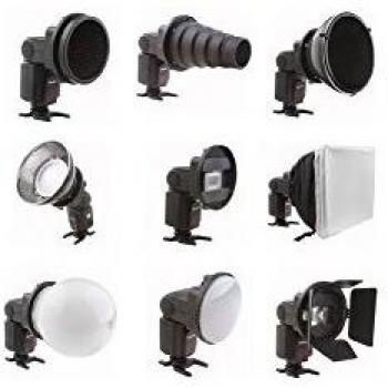 Kit de Accesorios Strobist Universal Falcon Eyes SGA-K9 con Flash Speedlite Multicolor