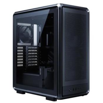 Caja de PC Cooler Master MasterFrame 500 Mesh - Torre Media E-ATX con Ventana de Vidrio Templado, 3 Ventiladores Preinstalados y Filtro Antipolvo - Color Negro