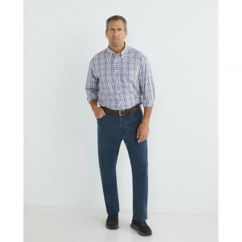 Mirto - Camisa de hombre casual cuadros manga larga Tallas Grandes
