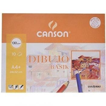 Canson Dibujo Basik Liso, Minipack A4+