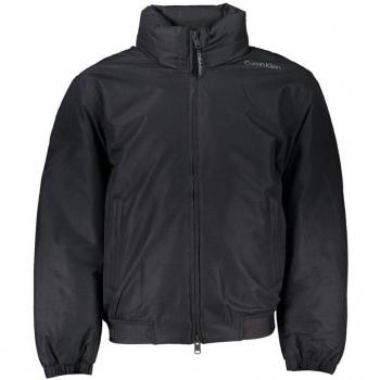 Calvin Klein Men's Black Padded Waterproof Jacket with Removable Hood - Size M