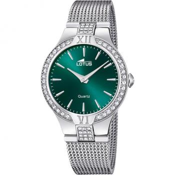 Reloj Lotus Bliss 18894/4 para Mujer, Esfera Verde, Caja de Acero Inoxidable 316L Color Plata