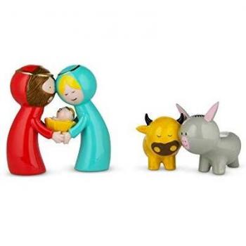 Alessi AGJ01S2 Happy Eternity Baby, 2 Estatuitas en Porcelana Dcoradas a Mano