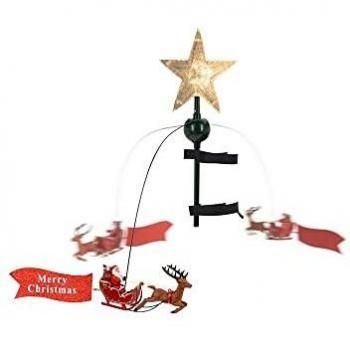ESTRELLA CON LED PARA CORONAR ÁRBOL DE NAVIDAD CON MOVIMIENTO. 22x8x51cm