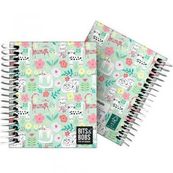 Cuaderno forrado A7 5x5mm B&B24 Cats