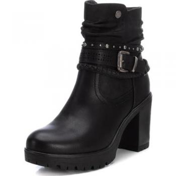Botines de Mujer Refresh con Tacón Alto y Cremallera Lateral - Negro, Talla 36 EU