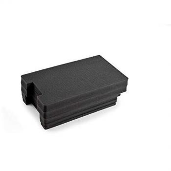 Inlay de espuma B&W para maletín Case 6600, resistente y modular, color negro