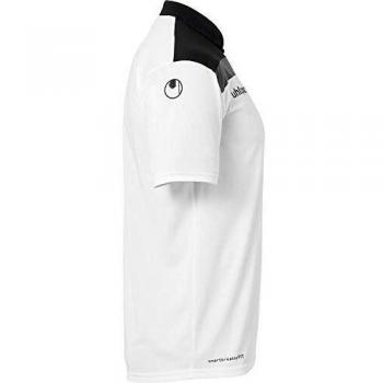 uhlsport Offense 23 Polo Shirt Hombre, Blanco/Negro/Antracita, 140