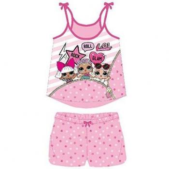 Cerdá Pijama Corto Algodón LOL Conjuntos, Rosa