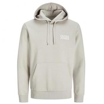 Jack & Jones Men's Corp Logo Hoodie - Moonbeam - Size L