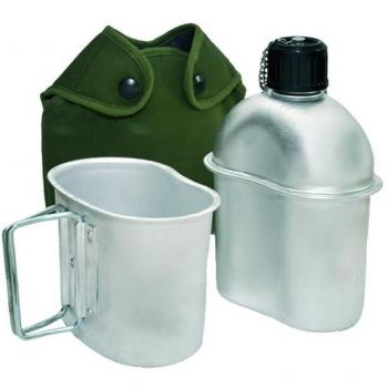Cantimplora de Aluminio con Marmita, Capacidad 0,85 L