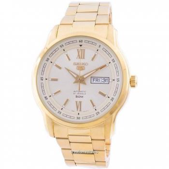 Seiko 5 Automatic Men's Watch with Gold Tone Dial SNKP20 SNKP20K1 SNKP20K