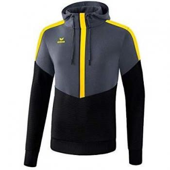 Erima Squad Hoodie - Men's, Grey/Black, XL