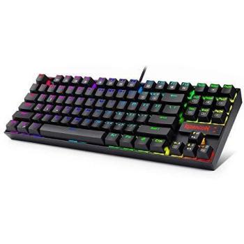 Redragon K552 Kumara RGB Mechanical Gaming Keyboard - 87 Keys, Blue Switches, Compact Metal Design