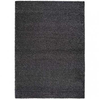 UNITRAMA - Alfombra Catay Gris Antracita - 100x150 cm - Pelo semilargo 25 mm