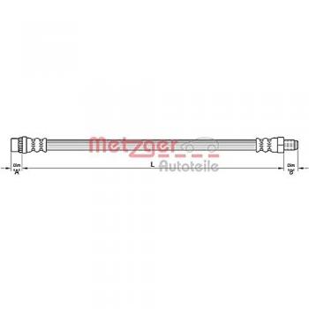 Metzger 4110455 Tubo flexible de frenos