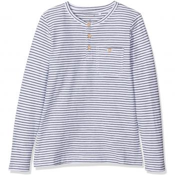 NAME IT Nkmvalentin LS Top T Noos, Camisa Manga Larga para Niños, Blanco