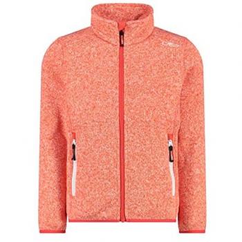 CMP Girl's Fleece Hiking Jacket - Campari/White, Size 8 Years