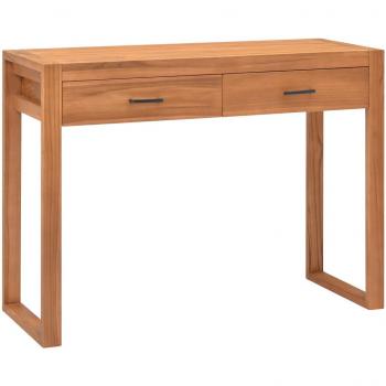 vidaXL Desk with 2 Drawers 100x40x75 cm Teak Wood