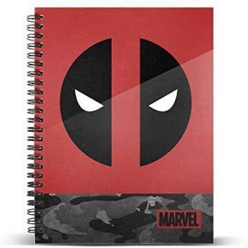 Deadpool Rebel-Cuaderno Papel Cuadriculado DIN A5