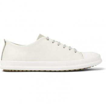 CAMPER Twins Men's Casual Shoes - Grey/White/Beige, Size 40, Smooth Leather