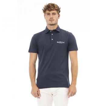 Baldinini Trend Blue Cotton Polo Shirt - S