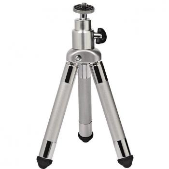 Hama - Mini/Table Tripod with Ball Tilt Head para viajeler Mini, 215 g, Plata