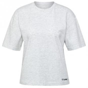 Camiseta Ultra Boxy de Mujer Hummel, Manga Corta, Color Gris, Talla XS
