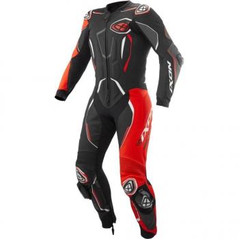 Ixon Mono de Cuero Demonio Negro-Rojo-Blanco, Traje de cuero de moto de una pieza, color negro, blanco y rojo, talla 3XL