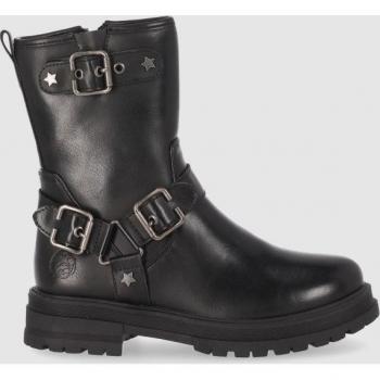 Bota niña biker plana triple hebilla Chika10 Kids ZAKIA 13 Botin Hebilla Negro/Black