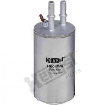 Filtro de combustible HENGST FILTER H604WK - Filtro de combustible, compatible con diversas marcas y modelos de vehículos, alta eficiencia en la filtración, diseño optimizado para un flujo adecuado de combustible, fácil instalación, cumple con están