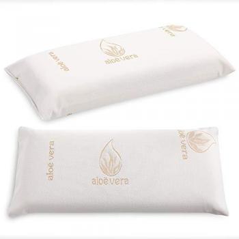 Pack 2 Almohadas Viscoelásticas Compactas 75 cm - Comodidad Transpirable, Exterior Tejido 3D, Con Cremallera, Lavables y Firmeza Media
