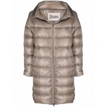 Herno Women's Matilde Midi Down Jacket in Dove Grey | Size 44 | PI1283DIC12017Z2600