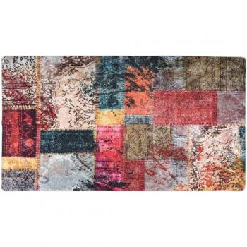 VidaXL Alfombra rectangular lavable y antideslizante patchwork multicolor 190x300 cm