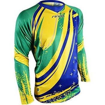 Rinat Flags Jersey de Portero, Unisex Niños, Amarillo/Verde/Azul, YS