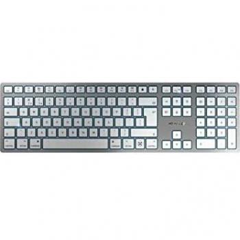 Teclado Inalámbrico CHERRY KW 9100 SLIM para Mac USB + Bluetooth QWERTY Inglés Plata