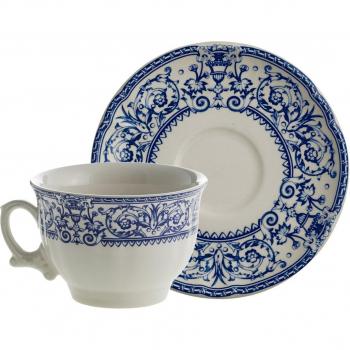 Taza de desayuno con plato Imperio 150 Aniversario La Cartuja de Sevilla